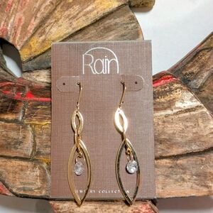 Gold CZ Drop Earrings